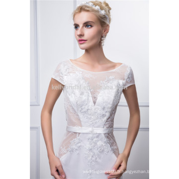 Le corsage en broderie 2016 accepte la robe de mariée en taffetas